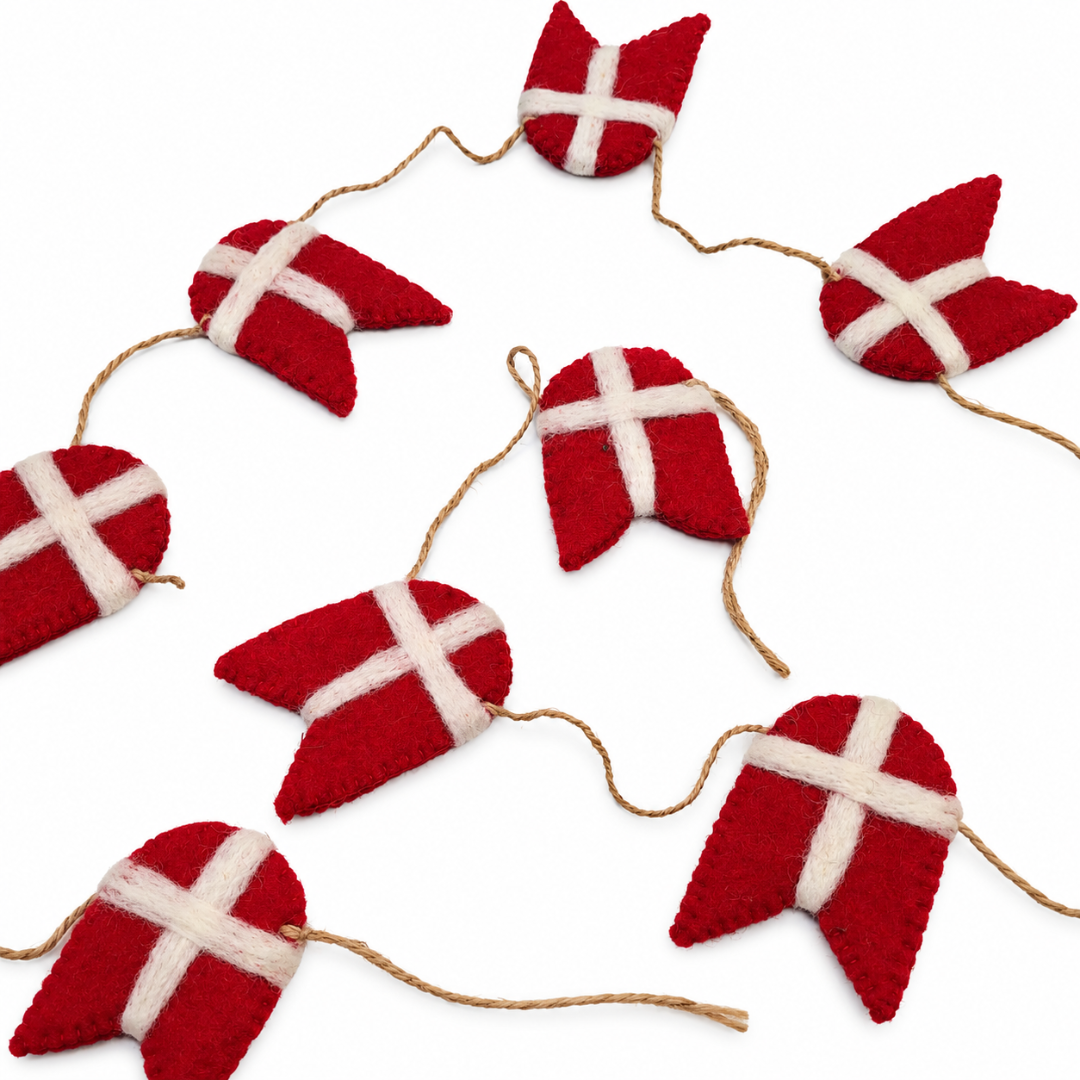 Gamcha - Guirlande med flag, Dannebrog