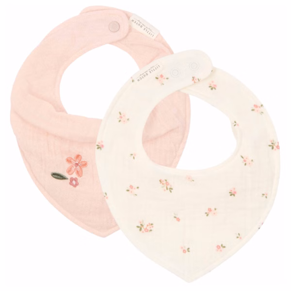 Little Dutch Bandana-haklapp, 2-pack – Fairy Blossom