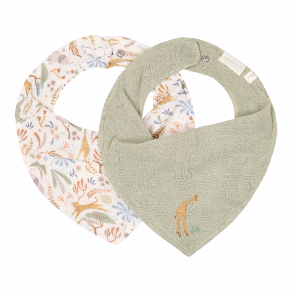 Little Dutch Bandana-haklapp, 2-pack – Safari Wonders