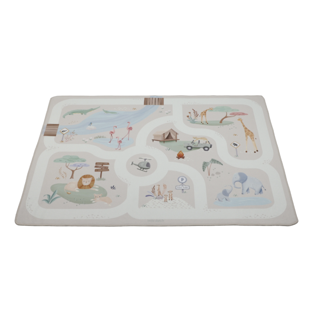 Little Dutch – Safari Friends bilmatta 140 cm