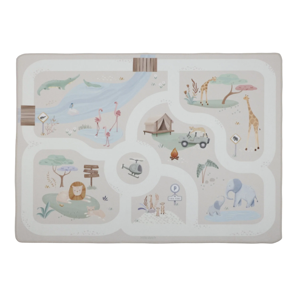 Little Dutch – Safari Friends bilmattor 140 cm