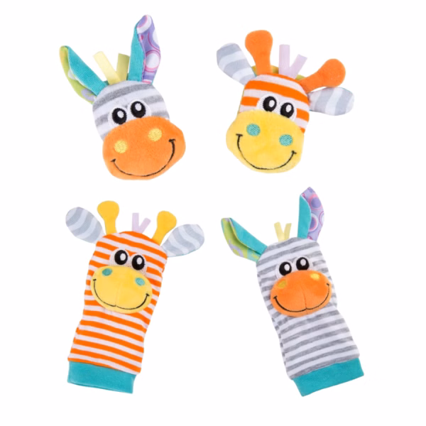 Playgro-rasselstrumpor och handledsrasslor