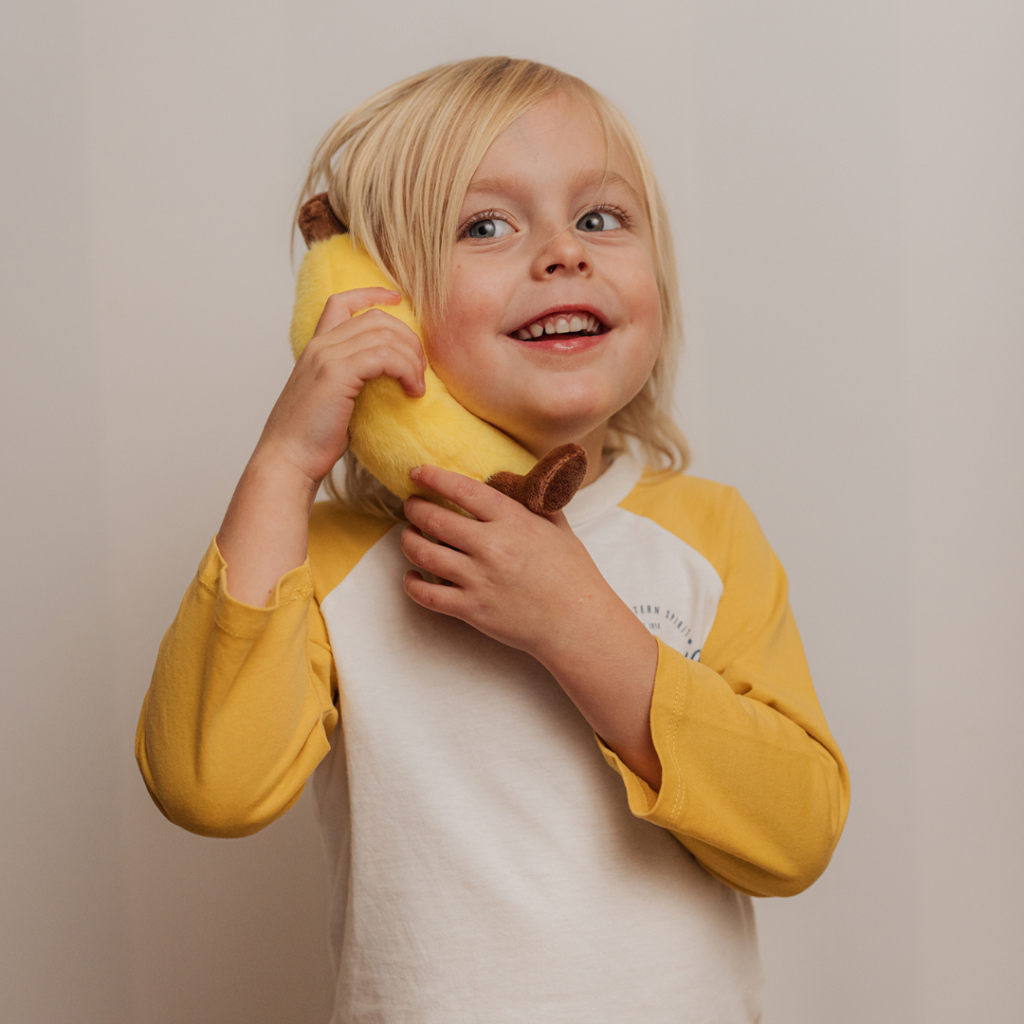 Teddykompaniet Teddy Fruits Banan – 14 cm