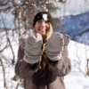 Voksi stroller mittens barnvagnsvantar clay snow edition