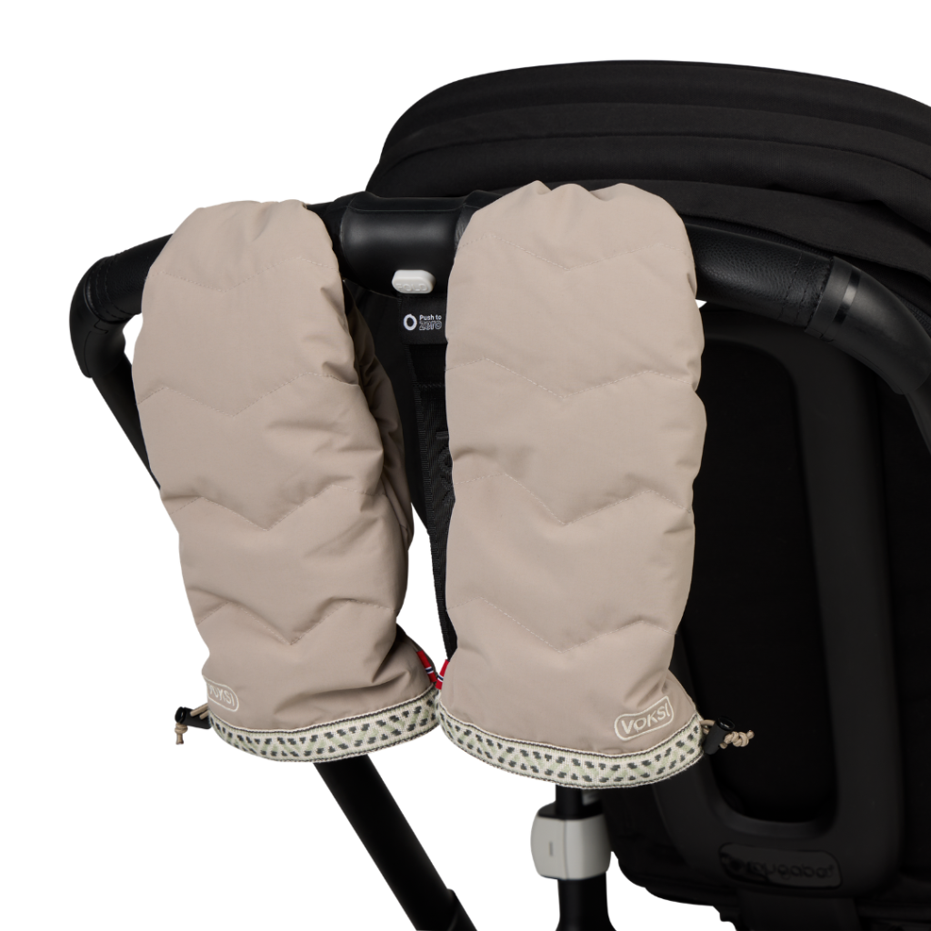 Voksi stroller mittens barnvagnsvantar clay snow edition