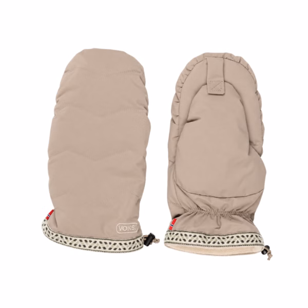voksi stroller mittens barnevognshandsker clay snow edition