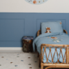 Little Dutch – Mattan Dot Mix, blå med latexbaksida