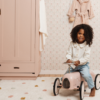 Little Dutch – Filt Dot mix, rosa med latexbaksida