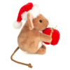 Teddy Hermann – Julmus med julklapp, 11 cm
