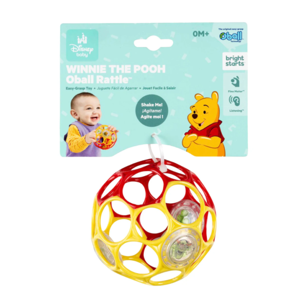 Oball Skallra 10 cm boll - Brights Starts - Winnie the Pooh